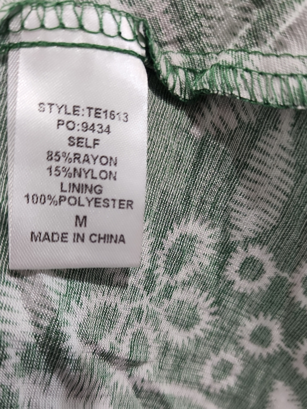 Green Floral Zip-Front Smocked Top - Picture 2 of 3